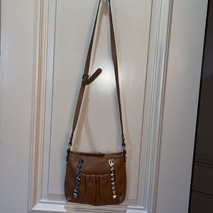 B. Makos sky brown studded crossbody